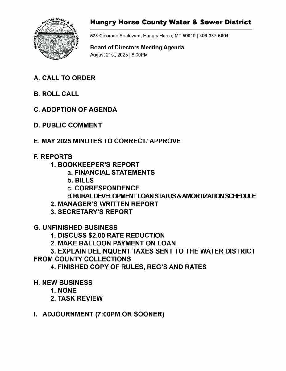 August 2025 Agenda PIC